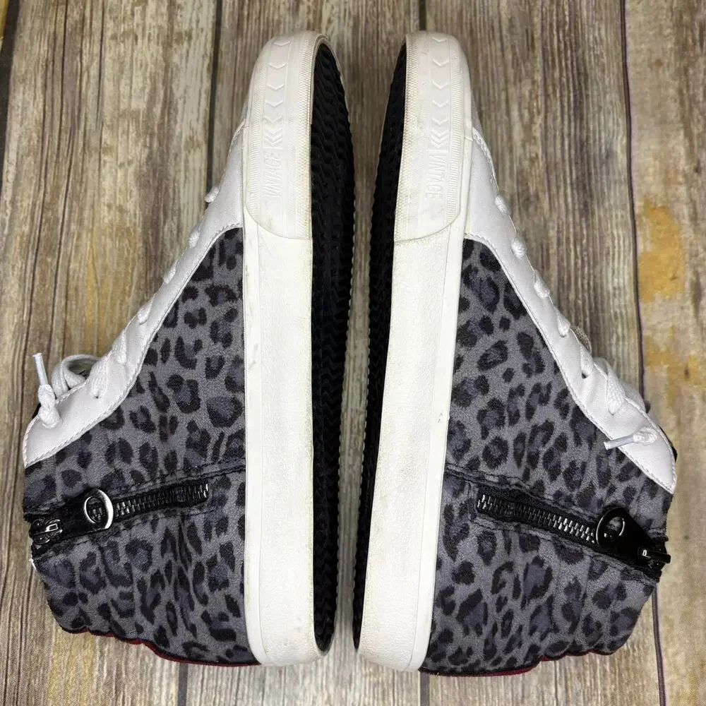 Vintage Havana Daniella Grey Cheetah High Tops Womens Sz‎ 10